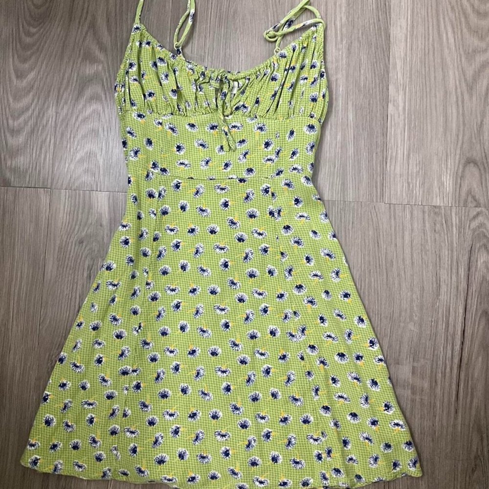 urban outfitters light green floral mini dress